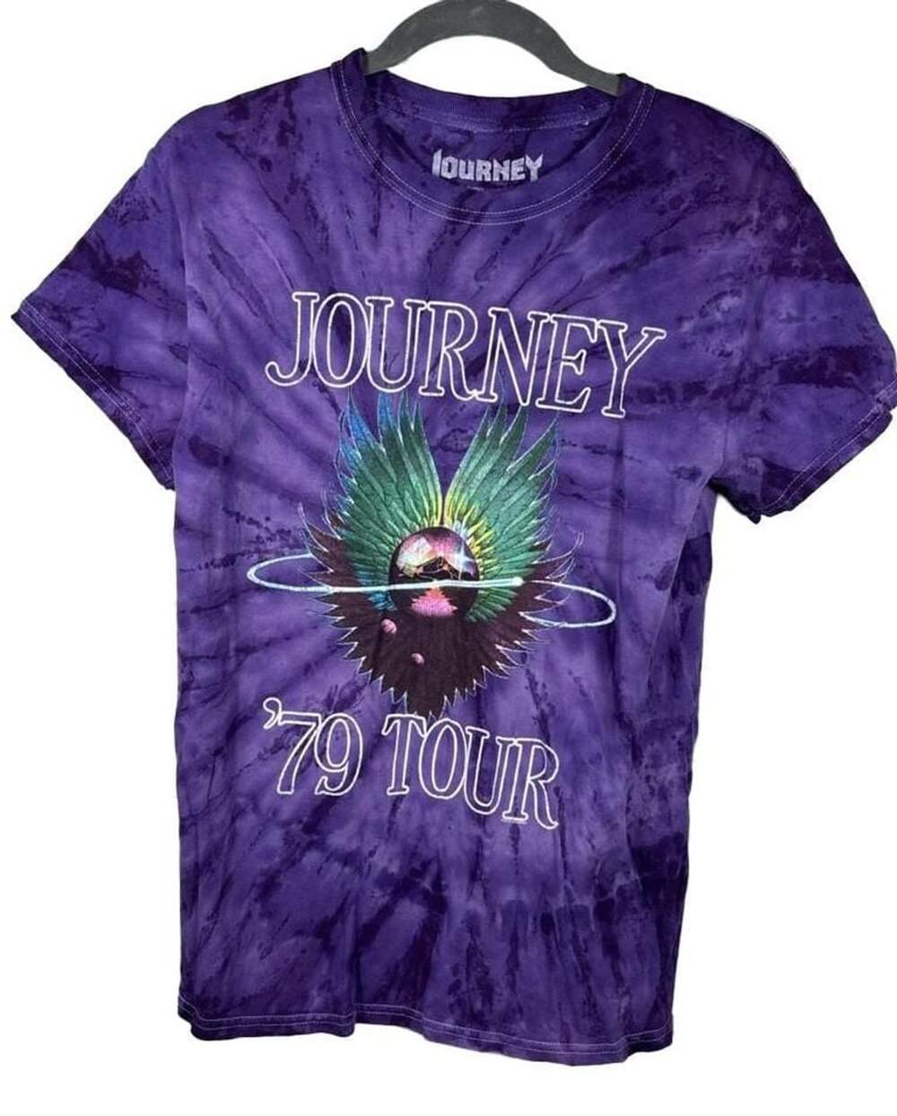 Journey 79 Tour T-Shirt Size S Purple Tie Dye Band Tee
